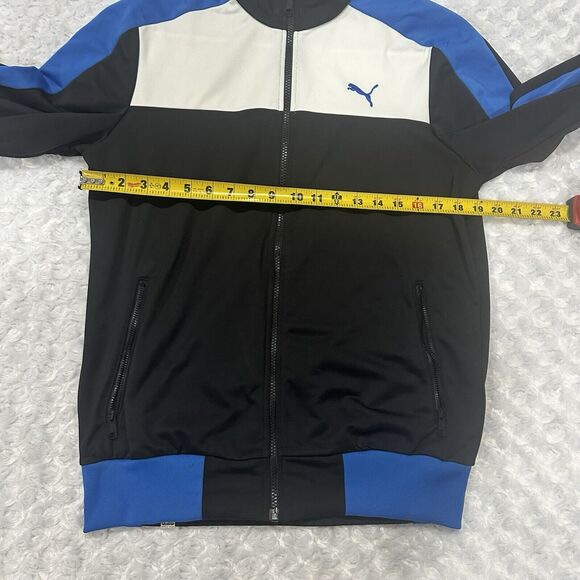 Puma Track Jacket Adult Sz Small Faas Full Zip Logo Black White Sportwear Men - Picture 9 of 10